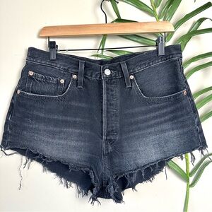 Levi’s 501 Black Daisy Dukes 100% Cotton Jean Shorts